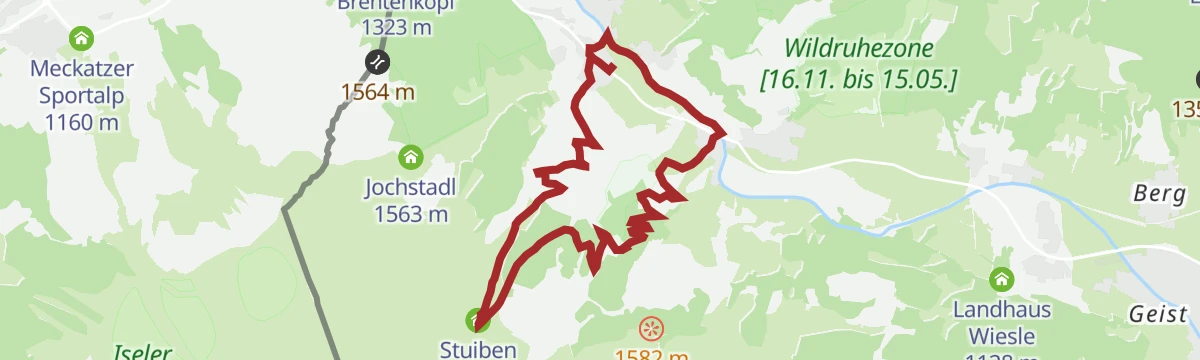 Route map: Stuibenrunde in Schattwald